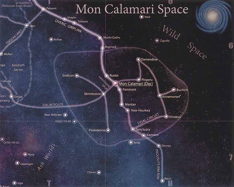 Carte de l'espace Mon calamari